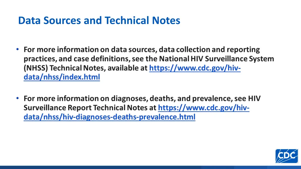 data sources and technical notes