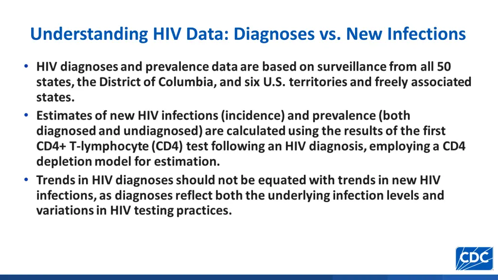 understanding hiv data diagnoses vs new infections