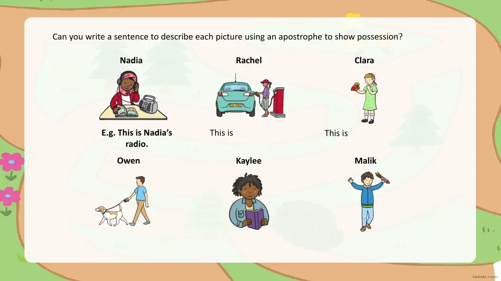 can you write a sentence to describe each picture