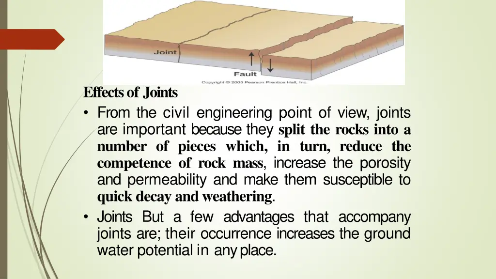effects of joints from the civil engineering