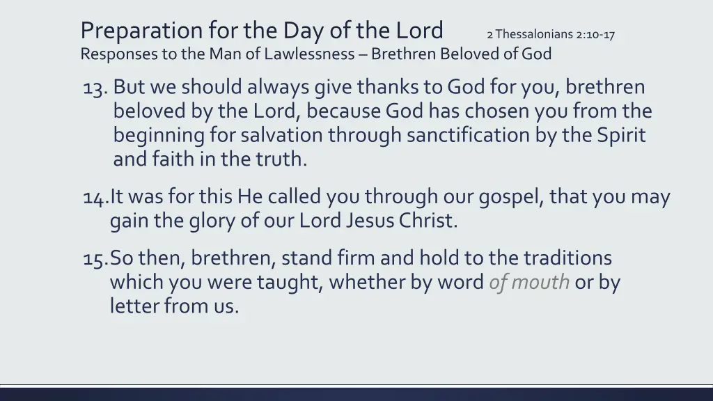 preparation for the day of the lord responses 1