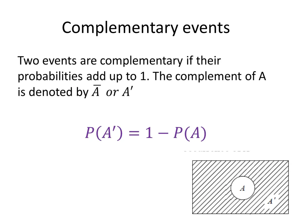 complementary events