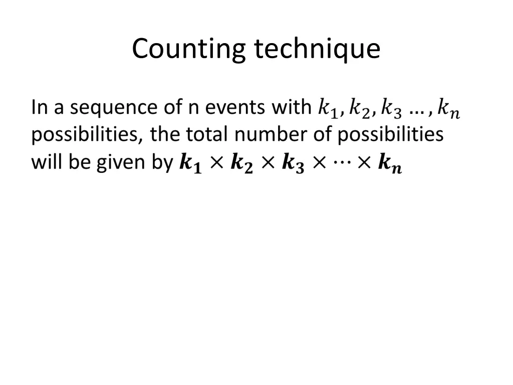 counting technique