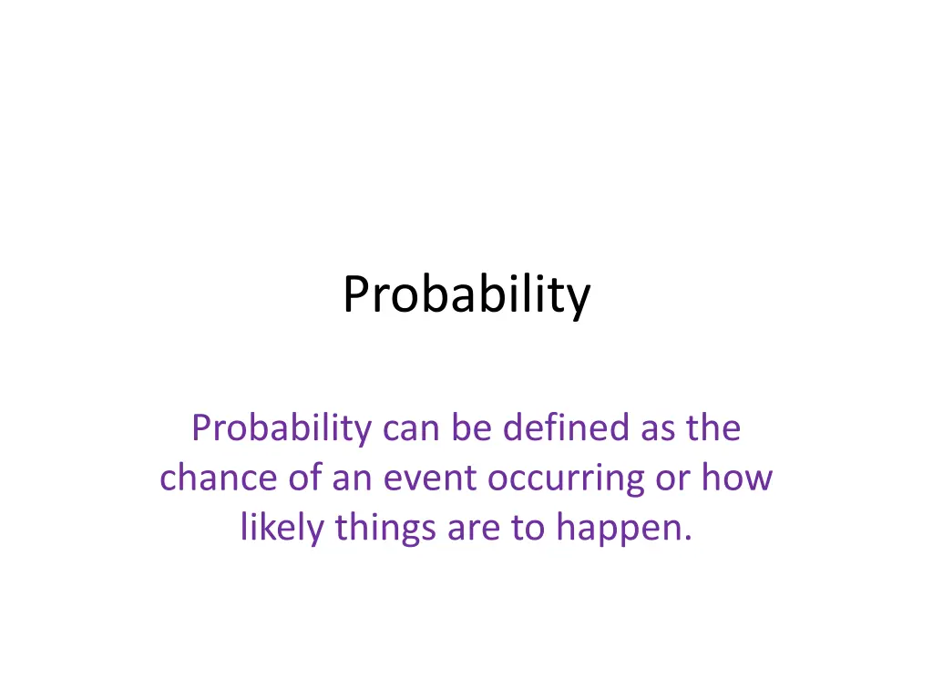 probability