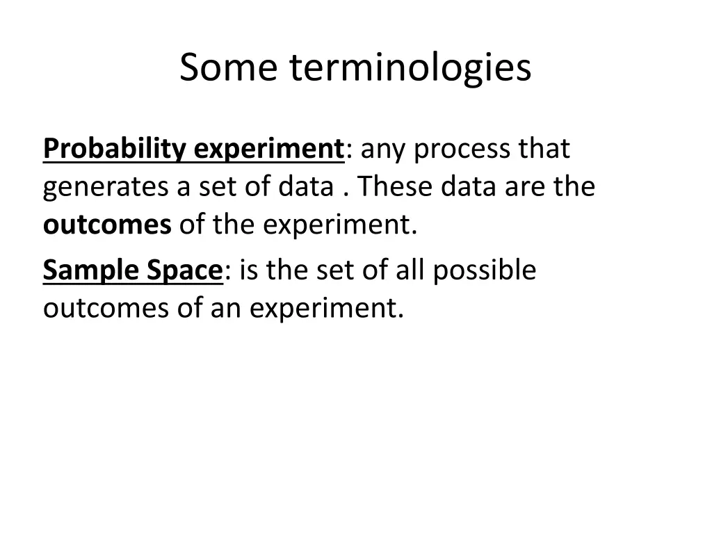 some terminologies