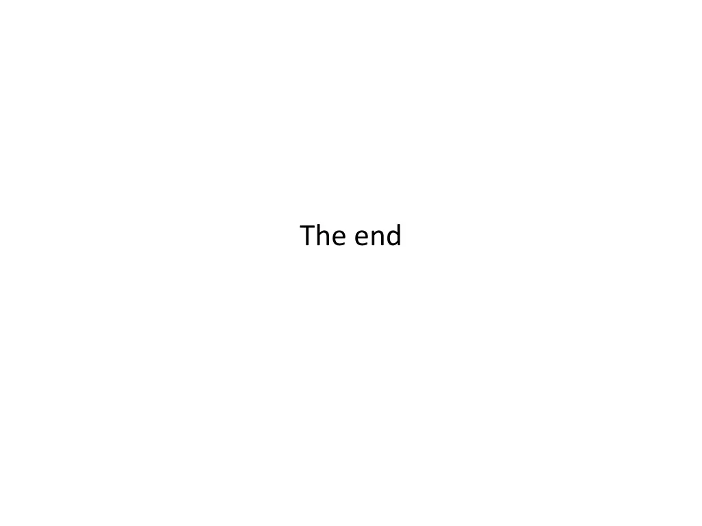 the end