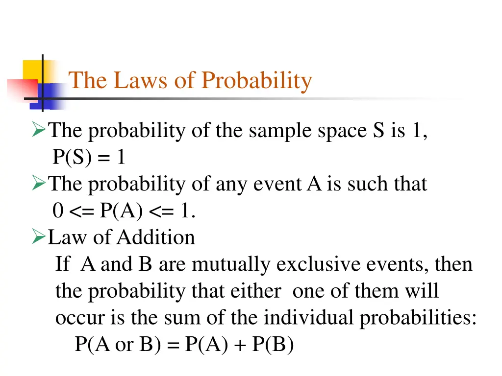 the laws of probability