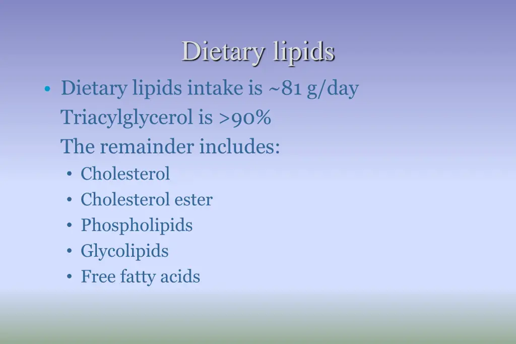 dietary lipids