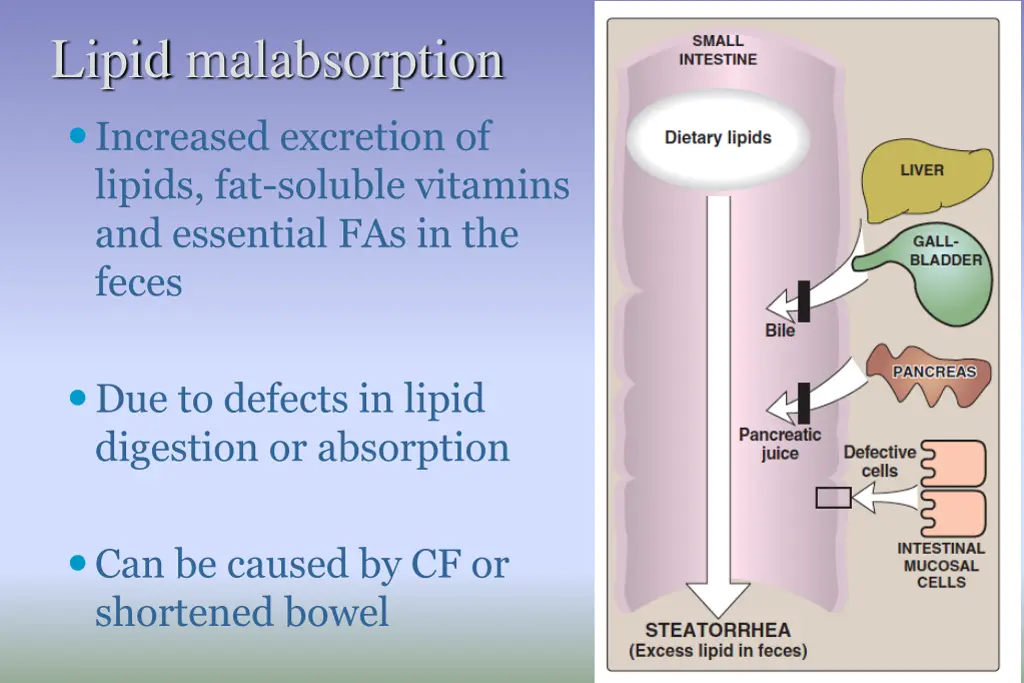 lipid malabsorption