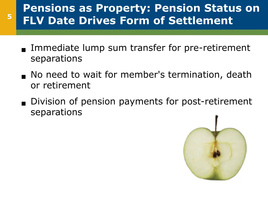 pensions as property pension status on flv date