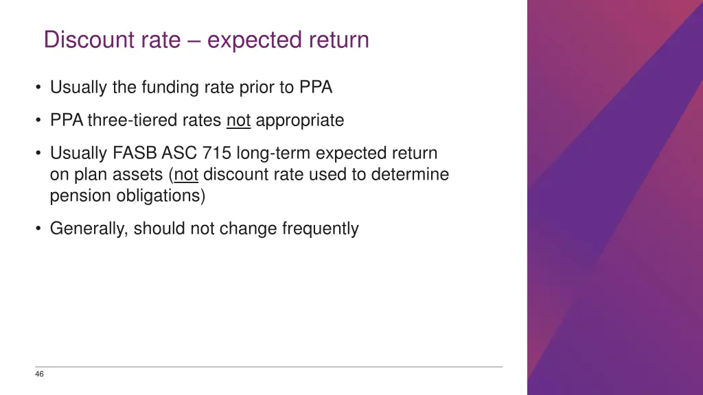 discount rate expected return