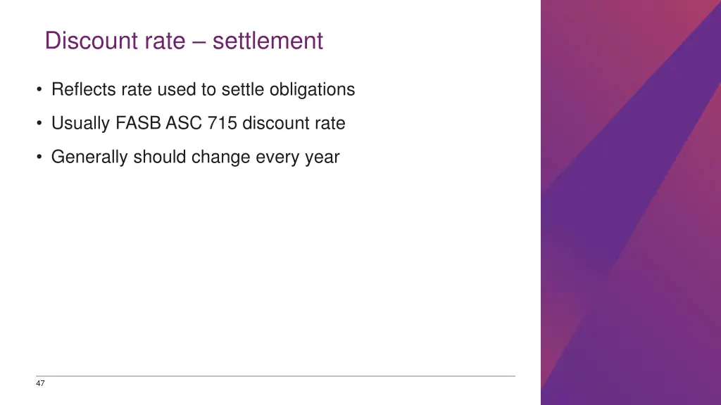 discount rate settlement