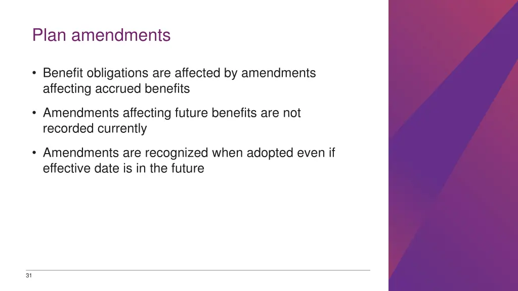 plan amendments