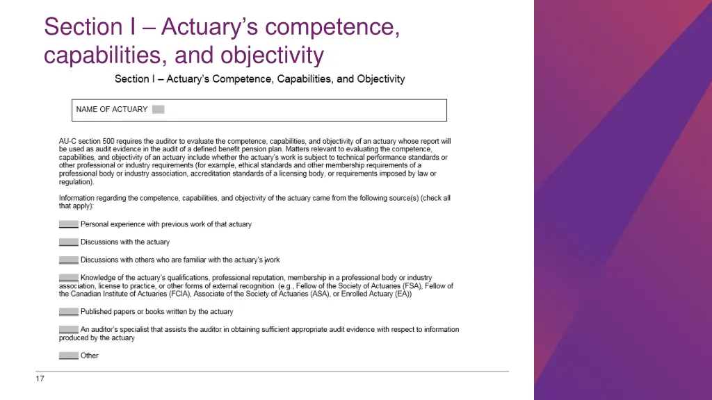 section i actuary s competence capabilities