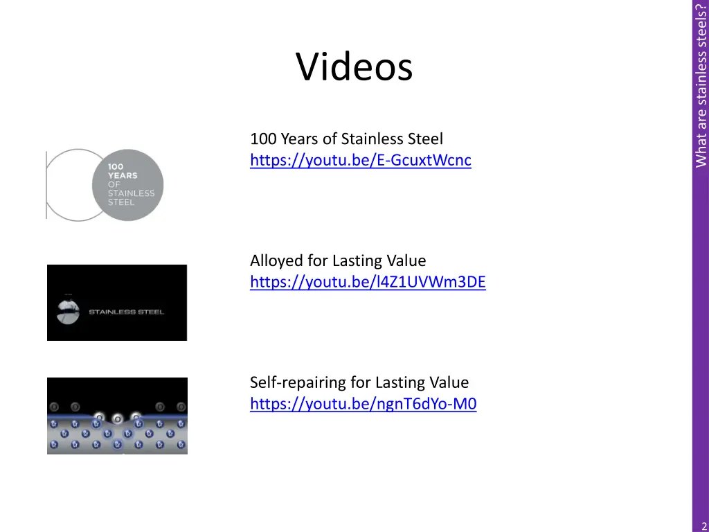 what are stainless steels 1