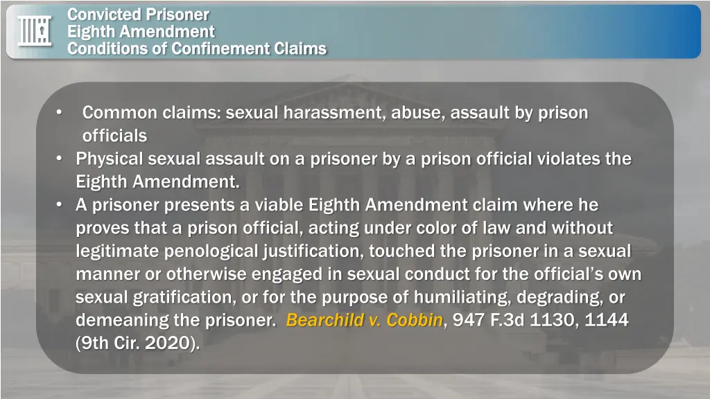 convicted prisoner convicted prisoner eighth 12
