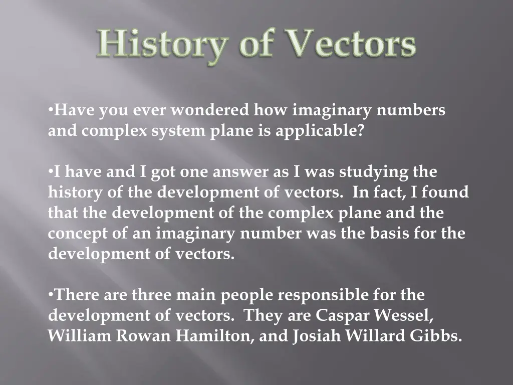 history of vectors