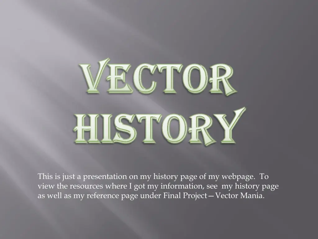 vector vector history history