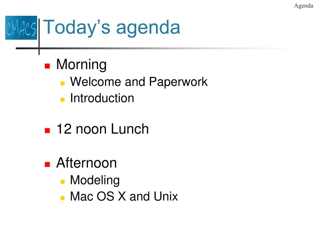 agenda