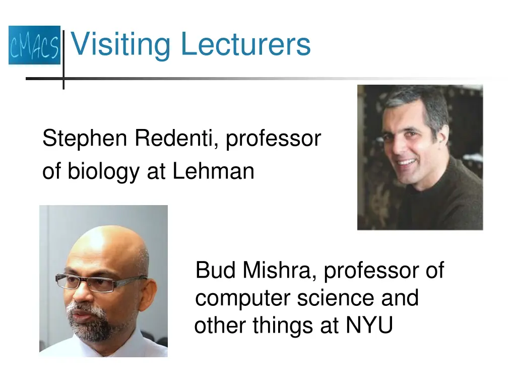 visiting lecturers