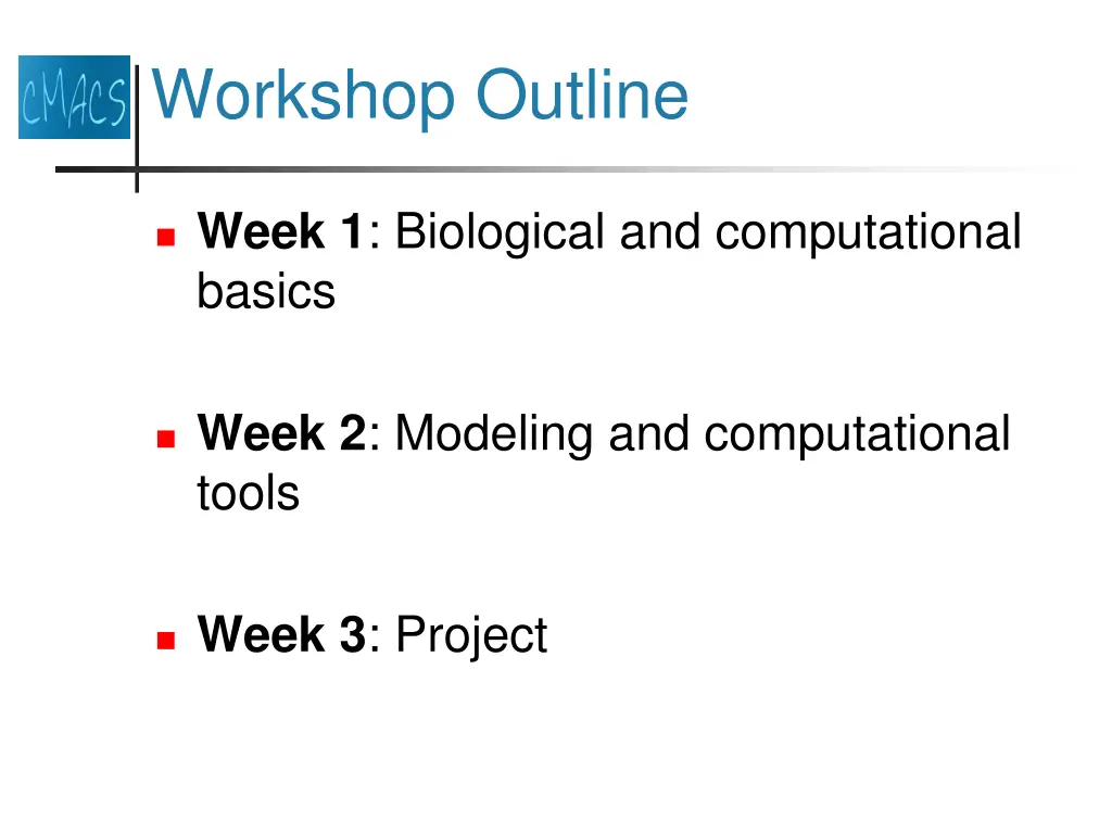 workshop outline
