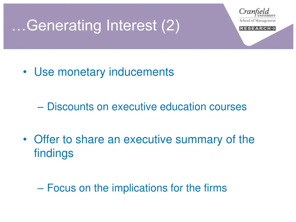 generating interest 2