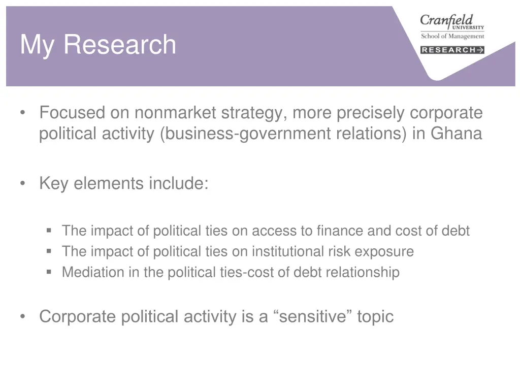 my research