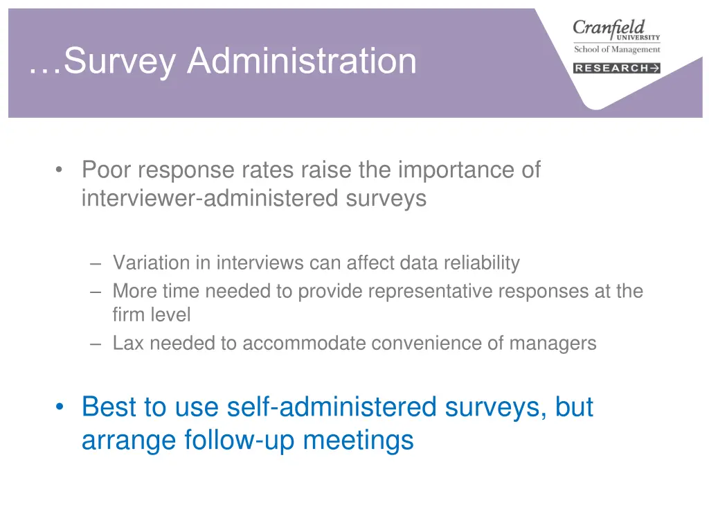 survey administration