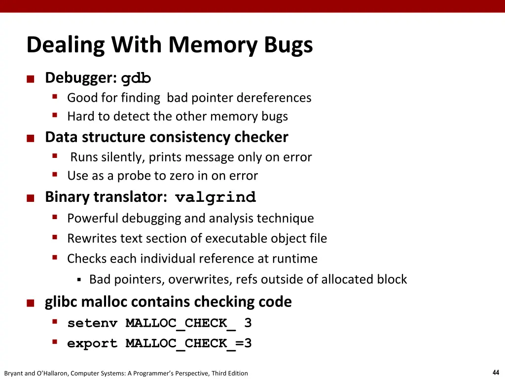 dealing with memory bugs