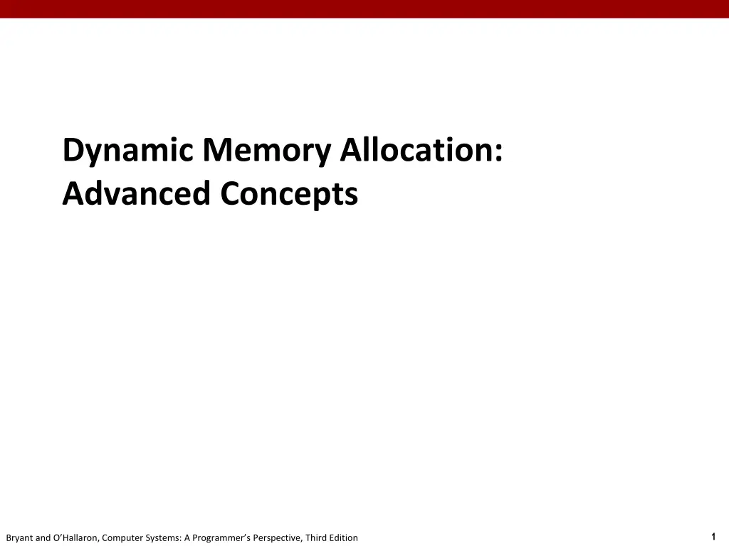 dynamic memory allocation advanced concepts