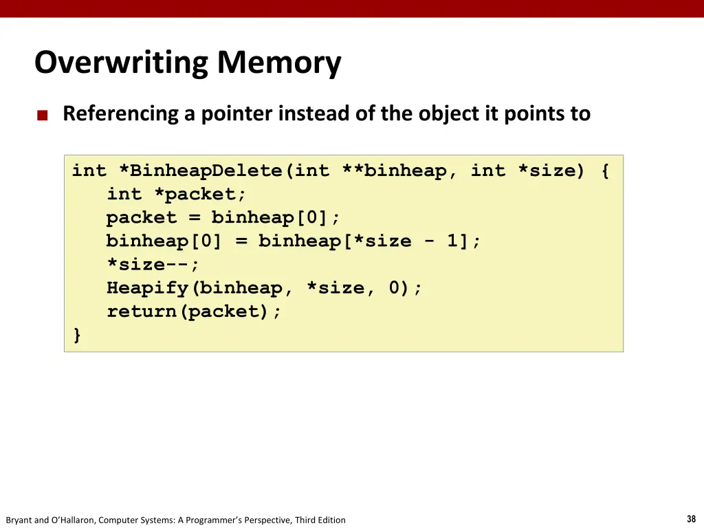 overwriting memory 4