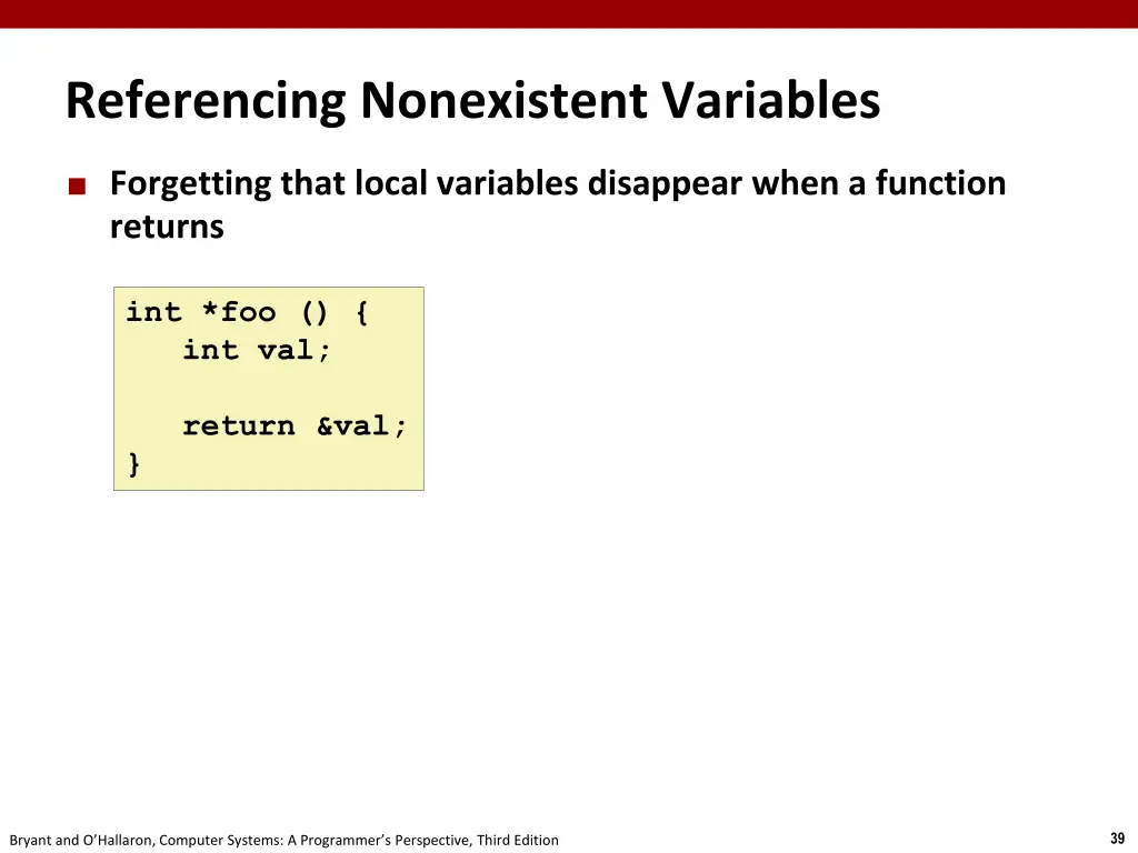 referencing nonexistent variables