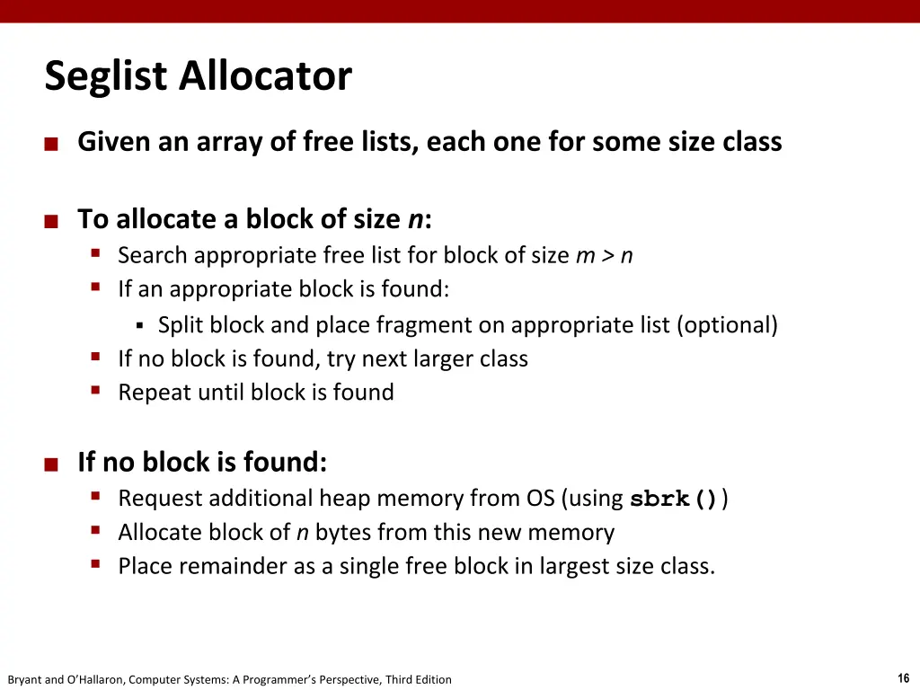 seglist allocator