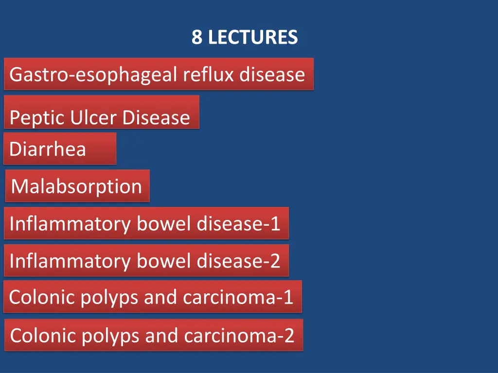 8 lectures