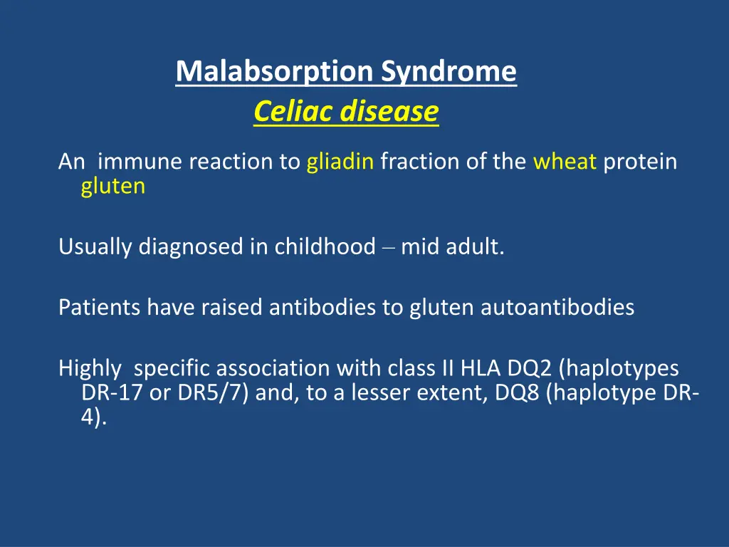 malabsorption syndrome celiac disease