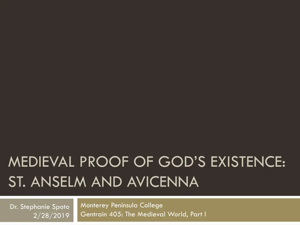 medieval proof of god s existence st anselm
