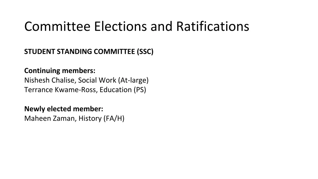 committee elections and ratifications 4