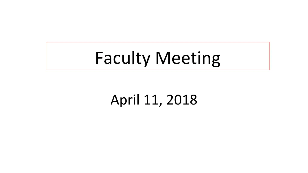 faculty meeting