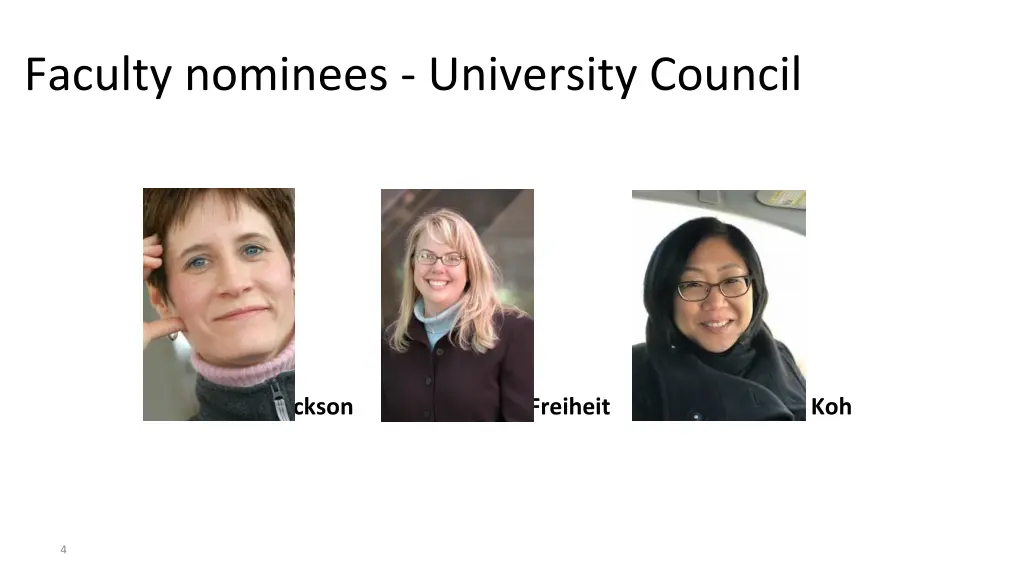 faculty nominees university council