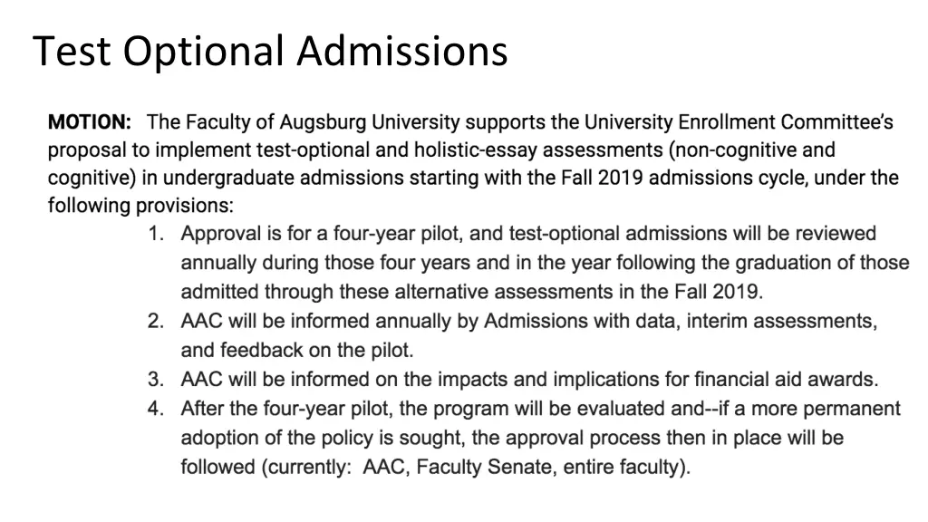 test optional admissions