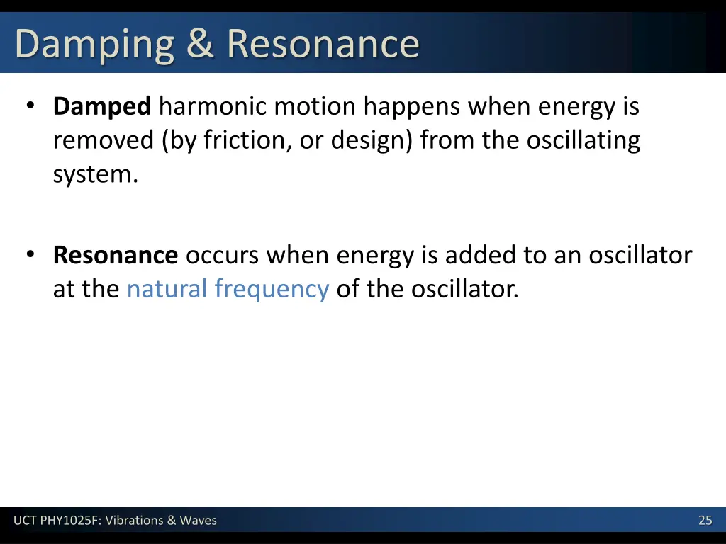 damping resonance