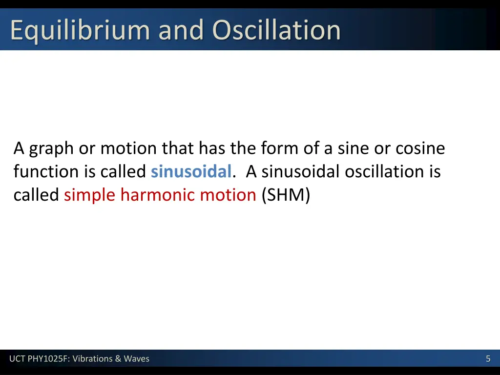 equilibrium and oscillation 1