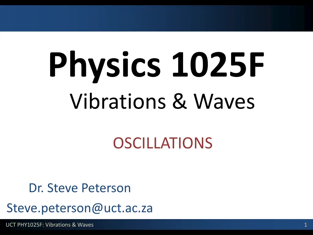 physics 1025f vibrations waves