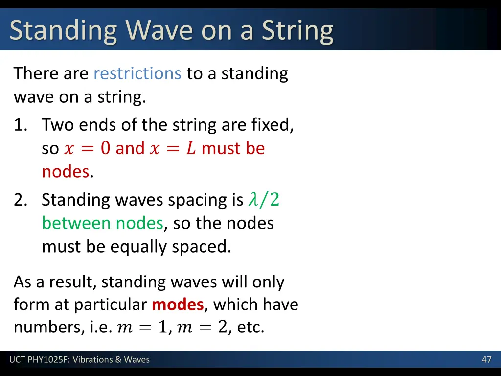 standing wave on a string
