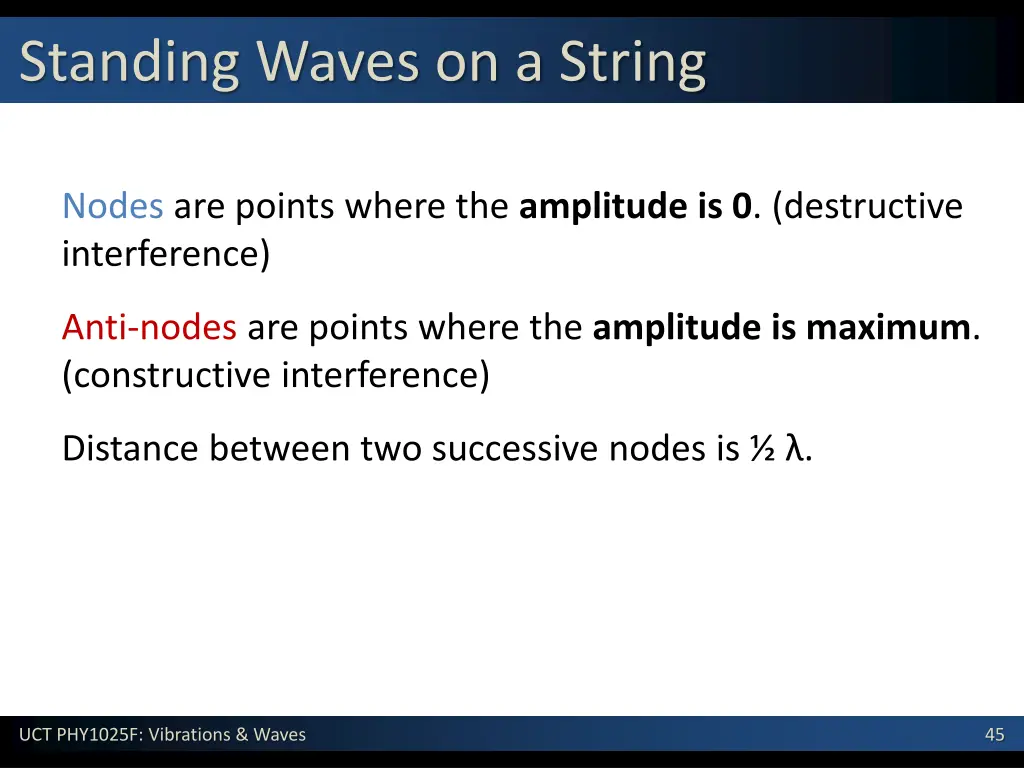 standing waves on a string 1