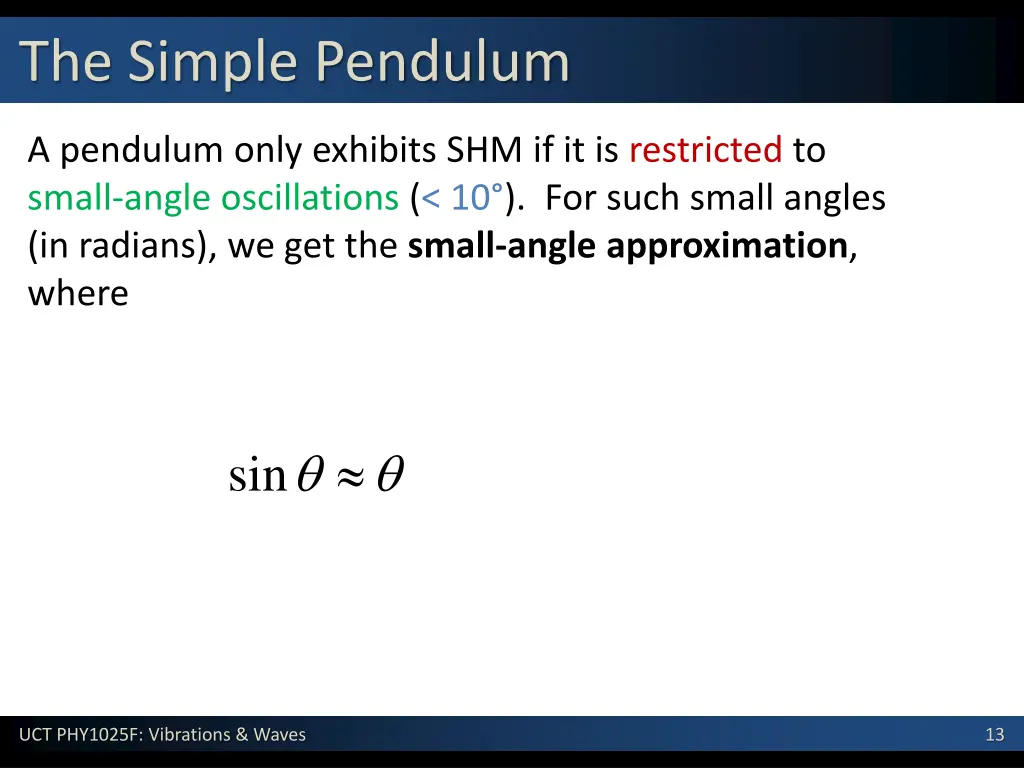 the simple pendulum 1