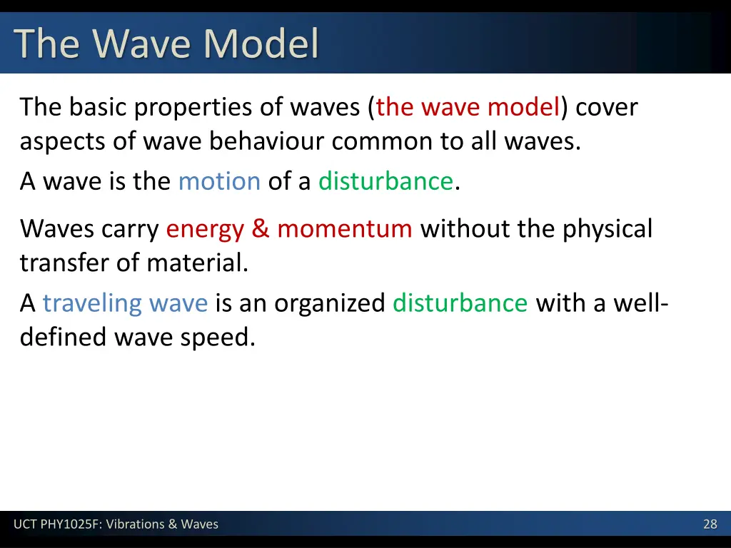 the wave model