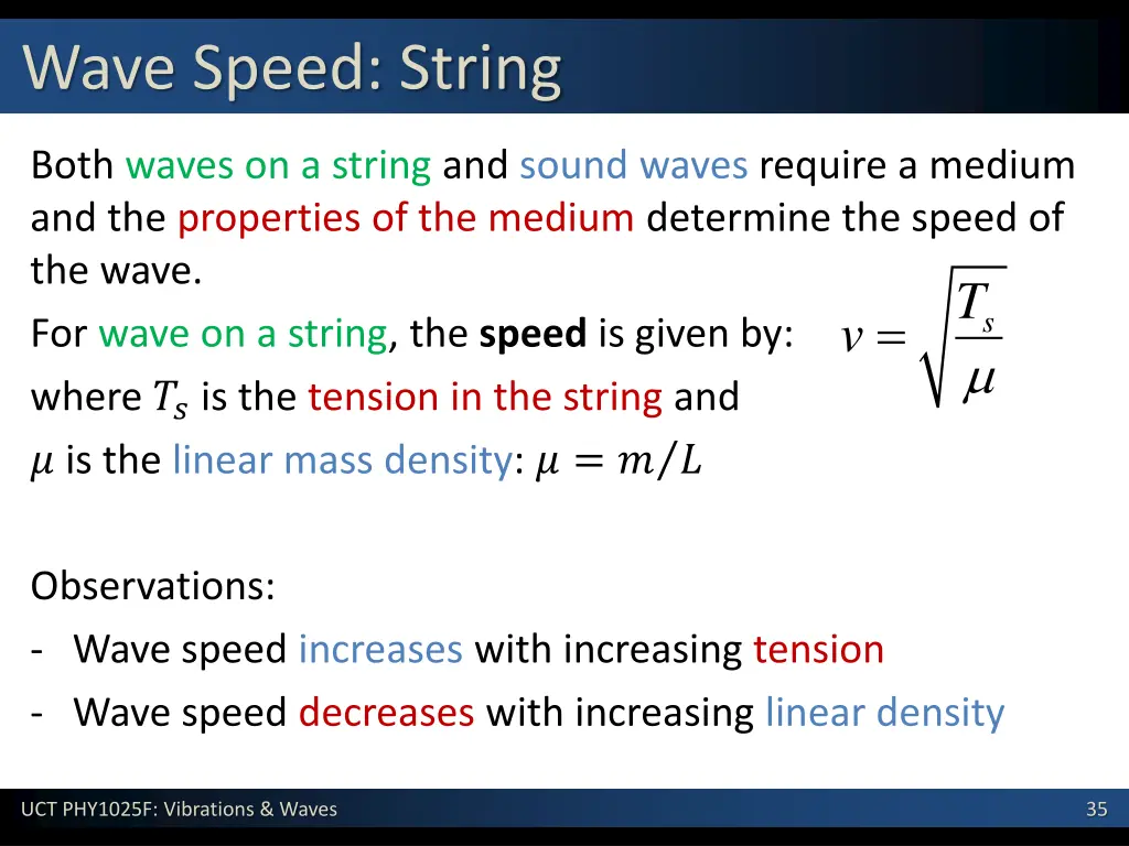 wave speed string