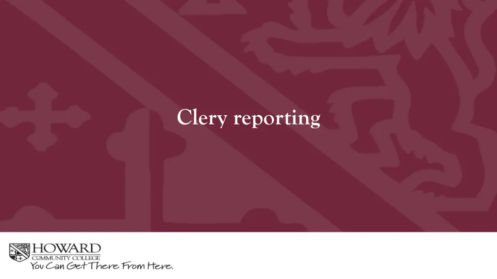 clery reporting