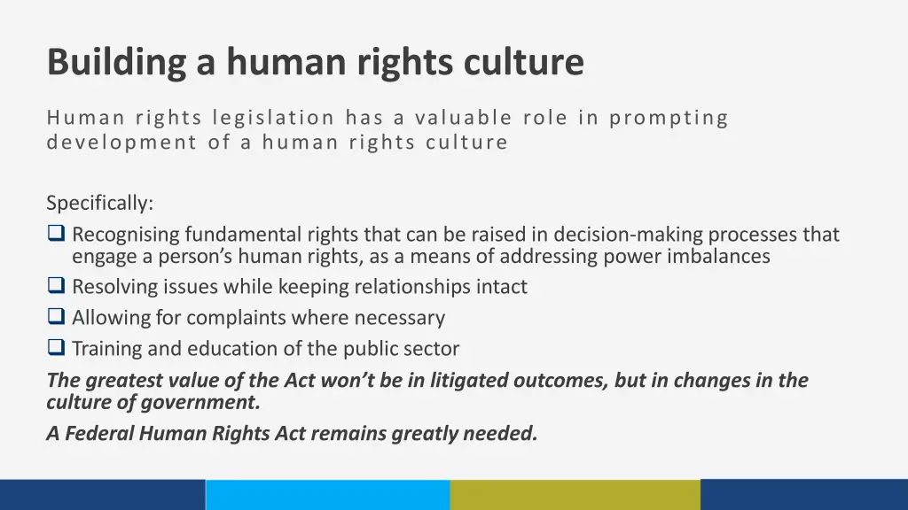 building a human rights culture